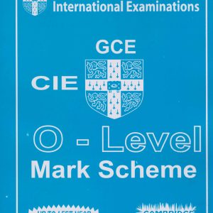 O-Level Mark Scheme