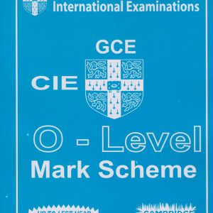 O-Level Mark Scheme